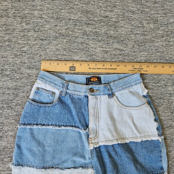 Route 66 Jeans Women's Size 16 Light Blue Wash Patchwork Denim Flared 26x26 - Picture 6 of 9